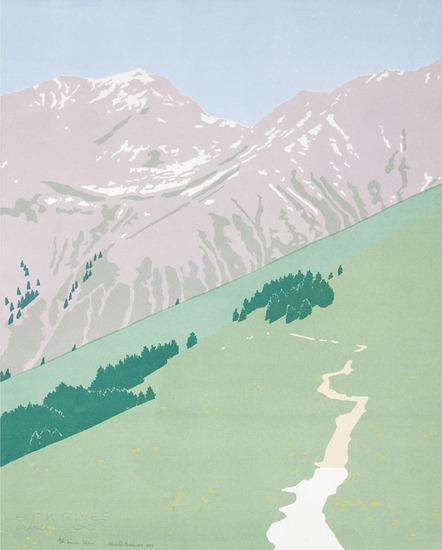 Appraisal: Alice CraemerSwiss Alps Silkscreen printed in colors signed titled and