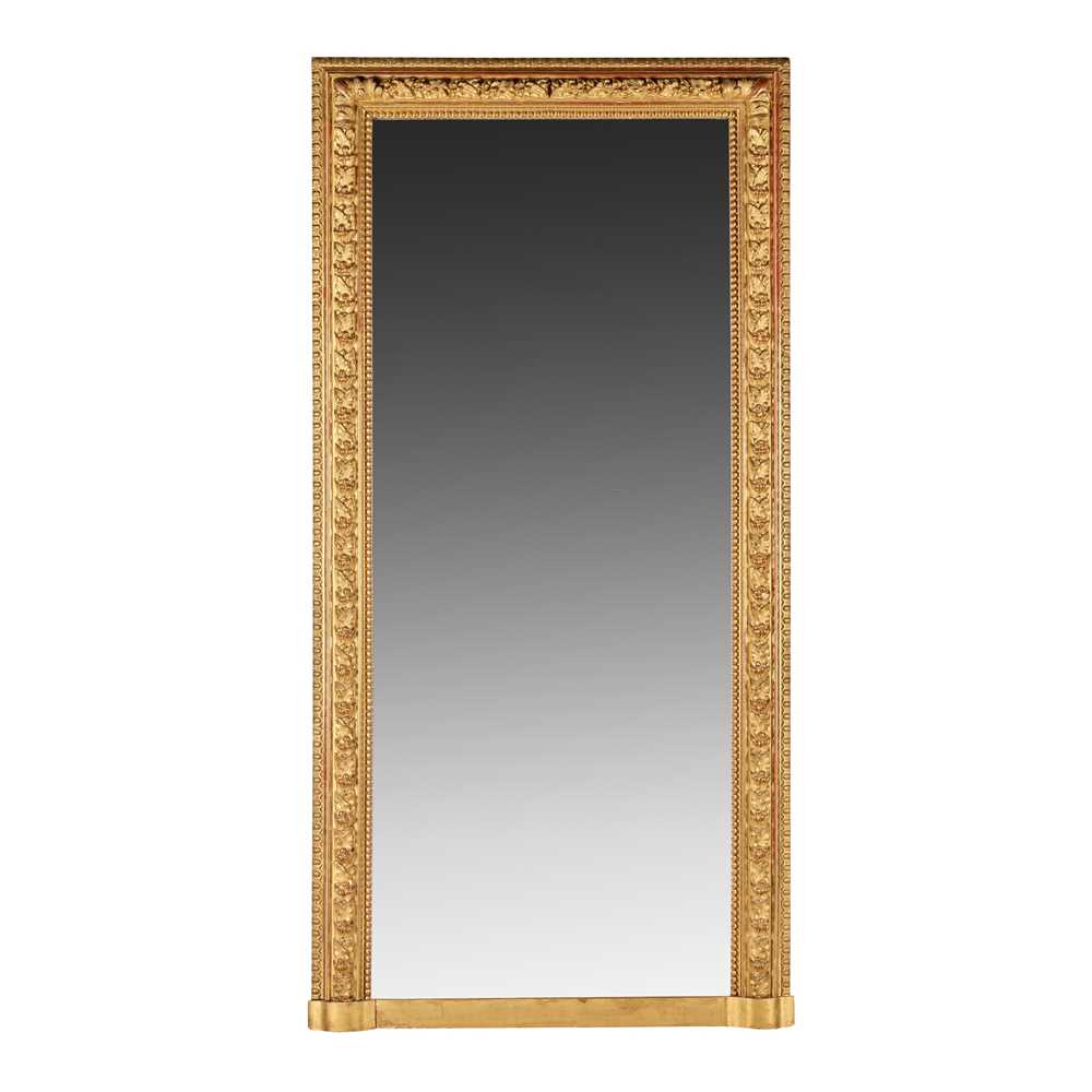 Appraisal: VICTORIAN GILTWOOD PIER MIRROR TH CENTURY the rectangular mirror plate