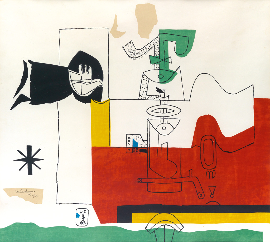 Appraisal: LE CORBUSIER Totem Color lithograph x mm x inches full