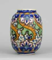 Appraisal: Mexican Pottery Vase th Century Talavera type of majolica earthenware