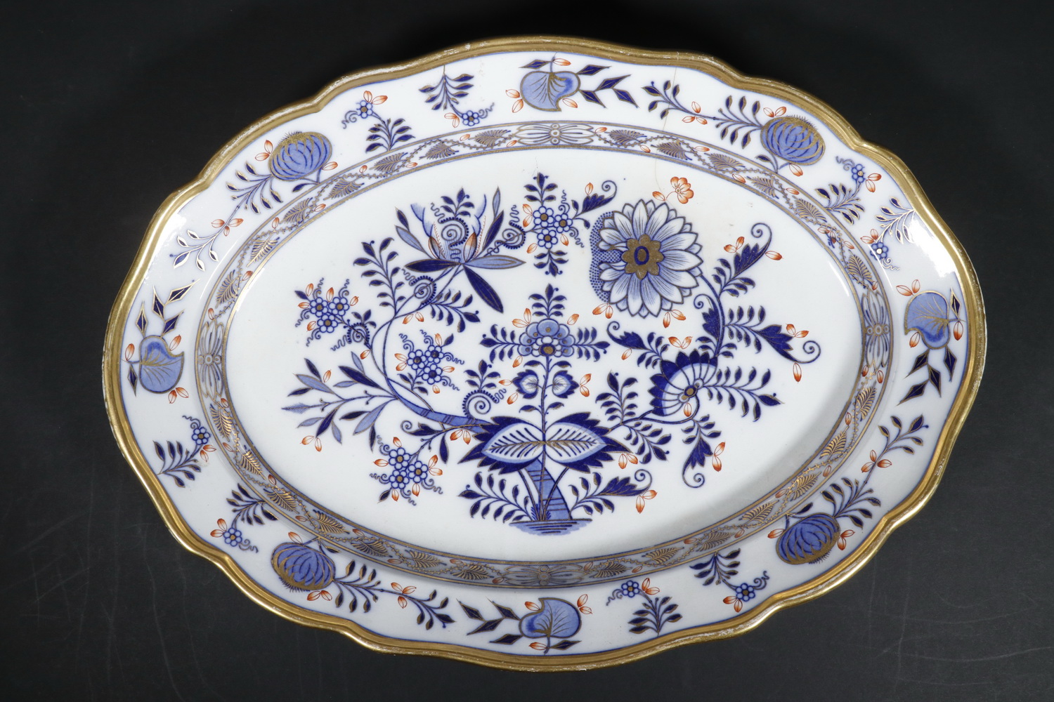 Appraisal: BROWN WESTHEAD MOORE CO MEISSEN PLATTER Late th c Blue