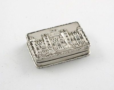 Appraisal: A Victorian 'Castletop' vinaigrette with a view of Windsor Castle