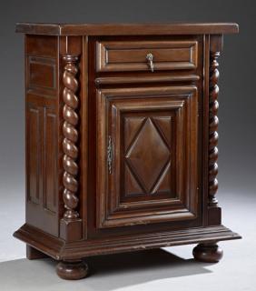 Appraisal: French Louis III Style Carved Walnut Confiturier th c the