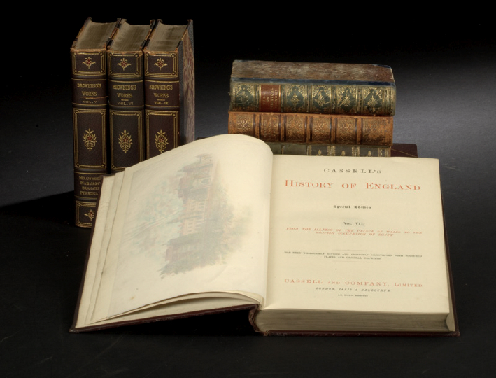 Appraisal: Sixteen Leather-Bound Volumes composed of eight volumes of Cassell's History