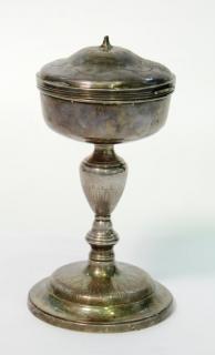 Appraisal: French Empire Silver Vermeil Plate Ciborium -silver vermeil and silver-plated