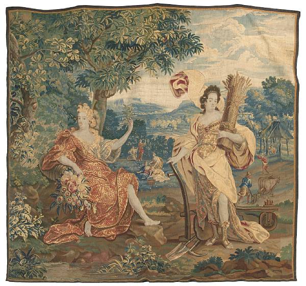 Appraisal: A Flemish Baroque tapestry late th early th century Depicting