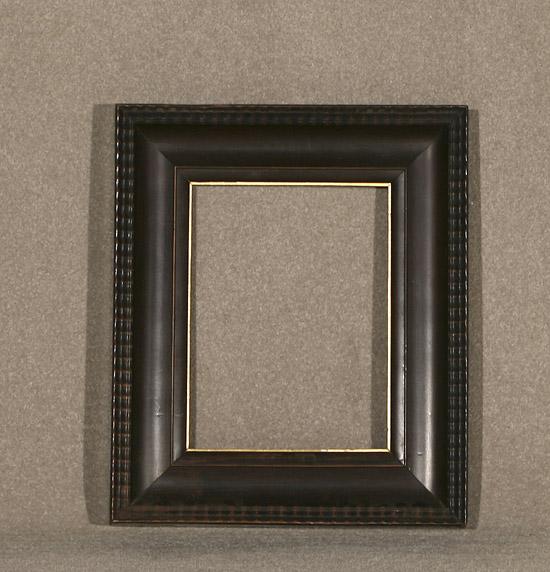 Appraisal: Dutch Baroque Style Dark-Brown Lacquered Ripple-Molded Wood Frame th Century