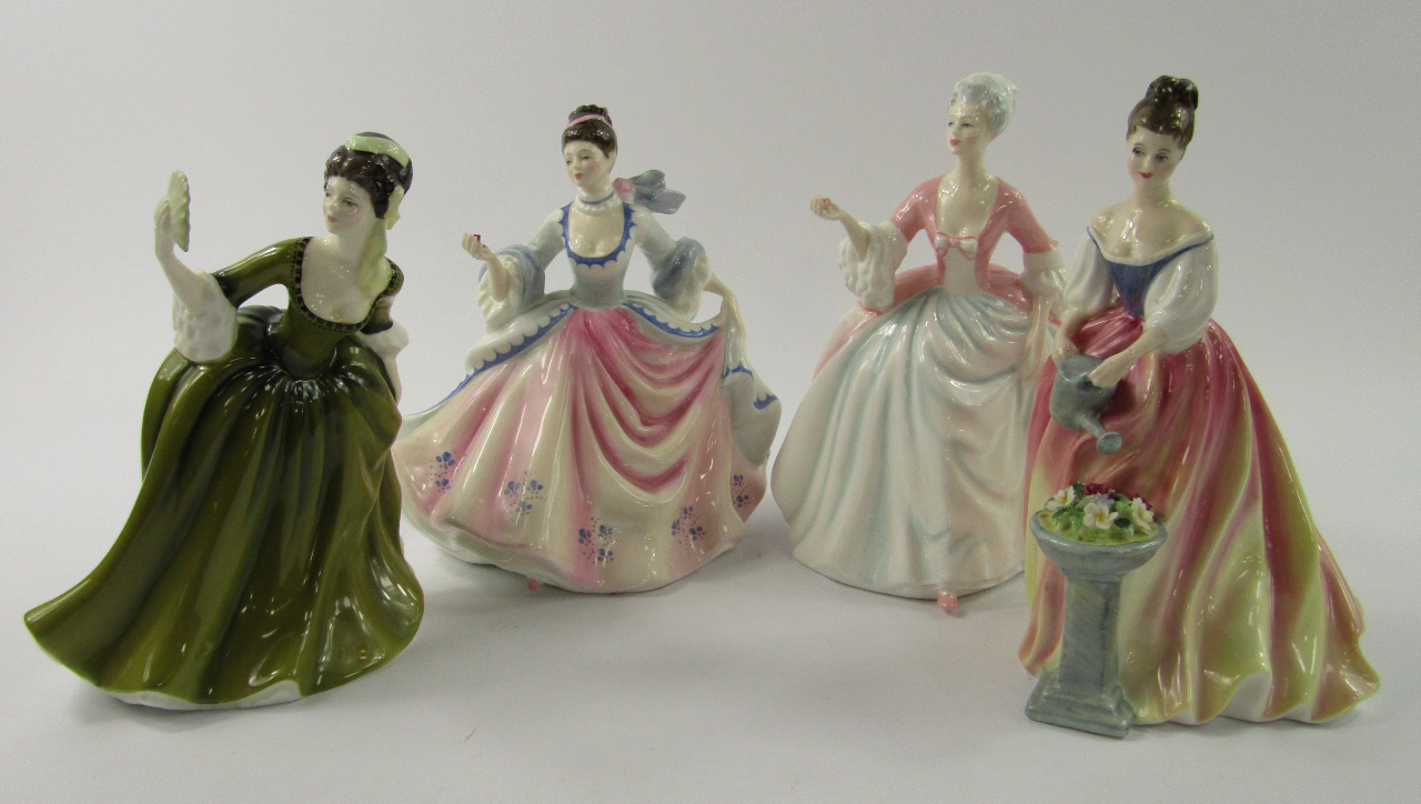 Appraisal: Four Royal Doulton figures comprising Simone HN Alexandra HN Diana