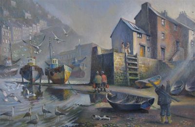 Appraisal: Ken Leech th Century Polperro - afternoon in early Spring