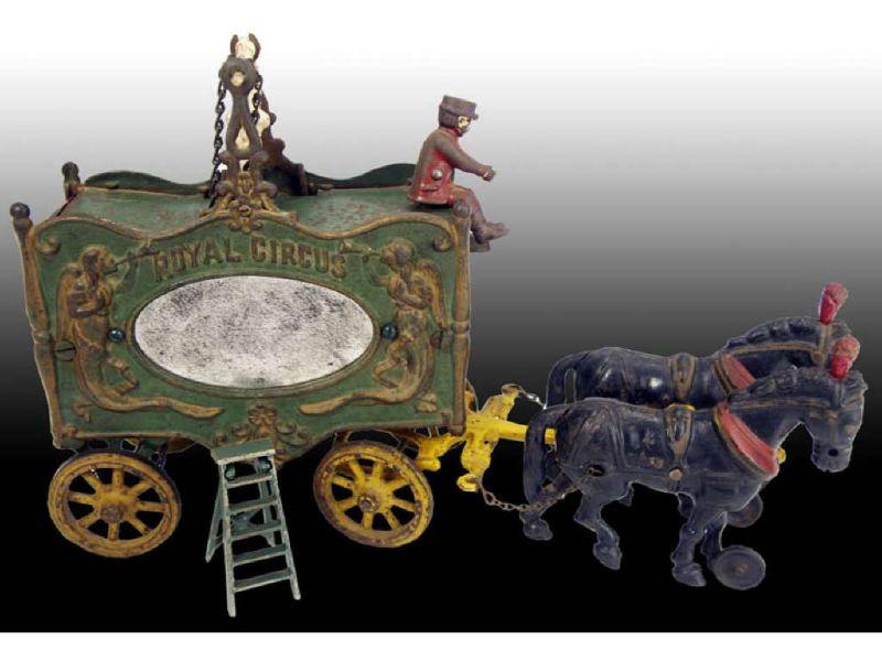 Appraisal: Hubley Cast Iron Royal Circus Clown Toy Wagon Description ''