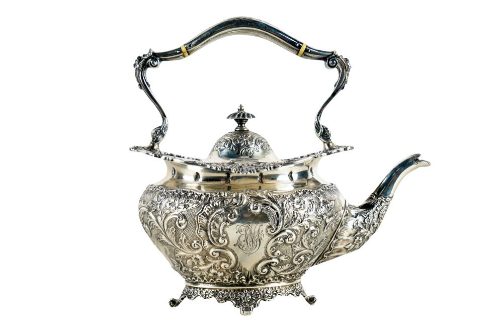 Appraisal: SCOTTISH SILVER TEAPOTearly th Century marked for Glasgow Sterling makers