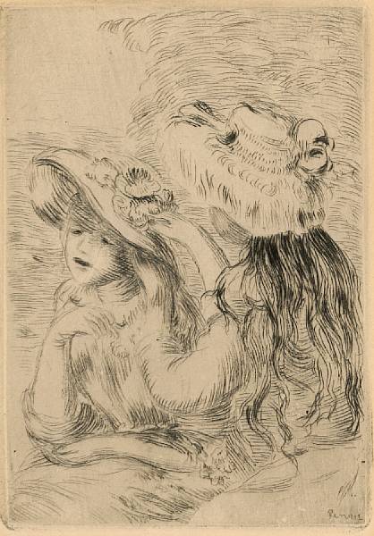 Appraisal: Pierre-Auguste Renoir French - Le Chapeau Epingl re Planche D