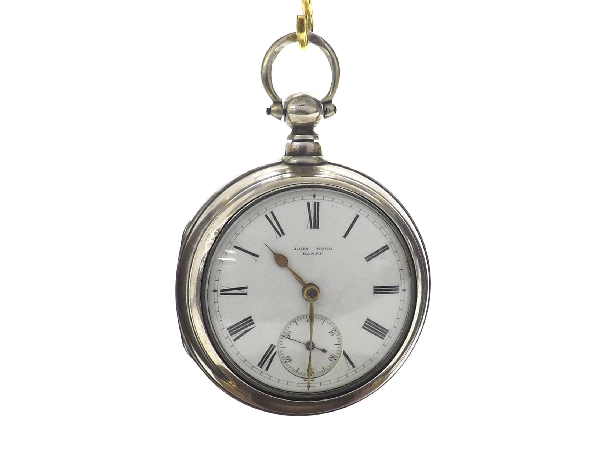 Appraisal: Silver pair cased fusee lever pocket watch London signed John