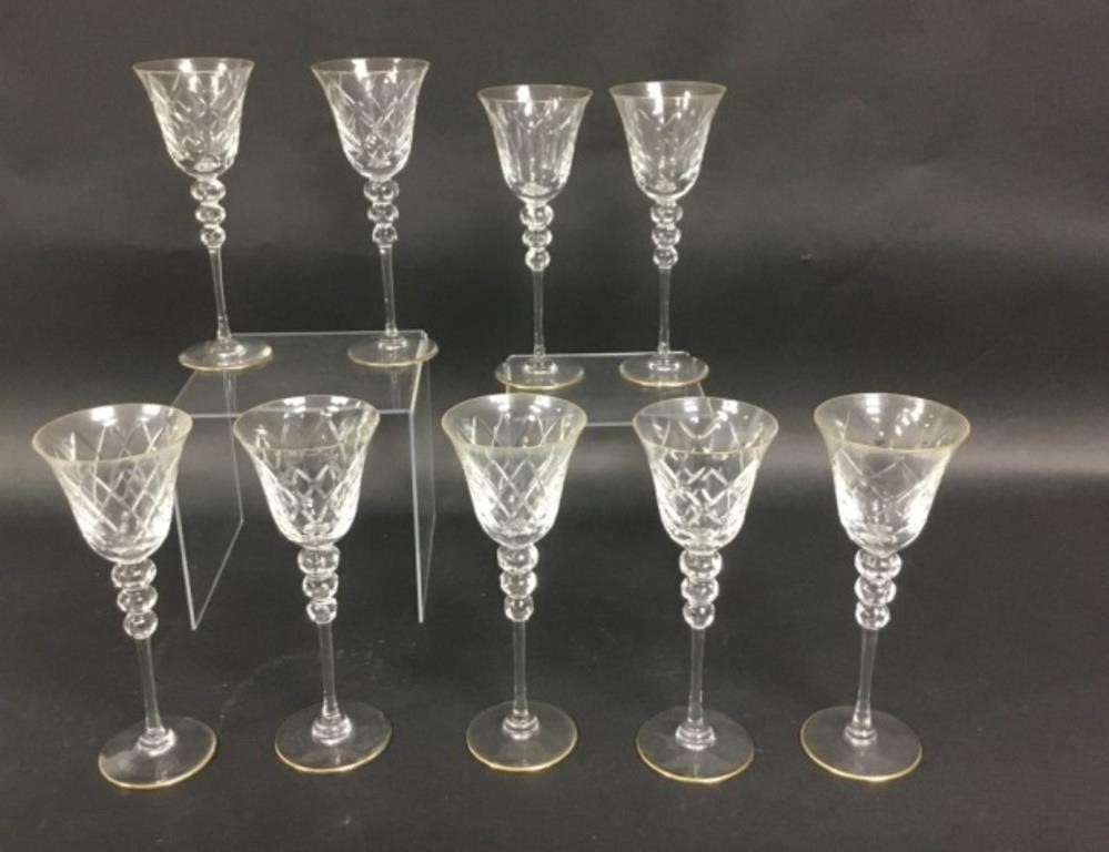 Appraisal: SET OF SAINT LOUIS CRYSTAL WATER GOBLETS water goblets each