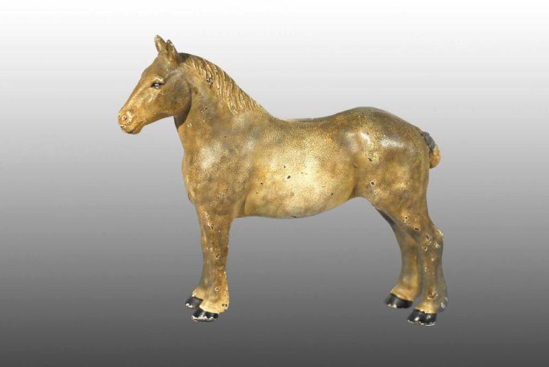 Appraisal: Cast Iron Percheron Horse Doorstop Description Made by Hubley cat