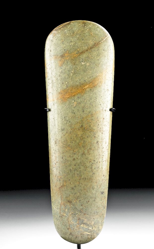 Appraisal: Stunning Sizeable Olmec Stone Celt Pre-Columbian Southern Mexico to Guatemala