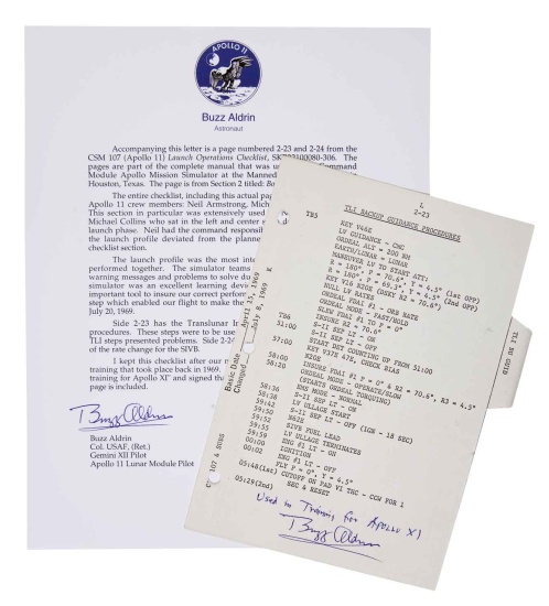 Appraisal: USED BY NEIL ARMSTRONG DURING APOLLO TRAININGApollo Launch Operations Checklist