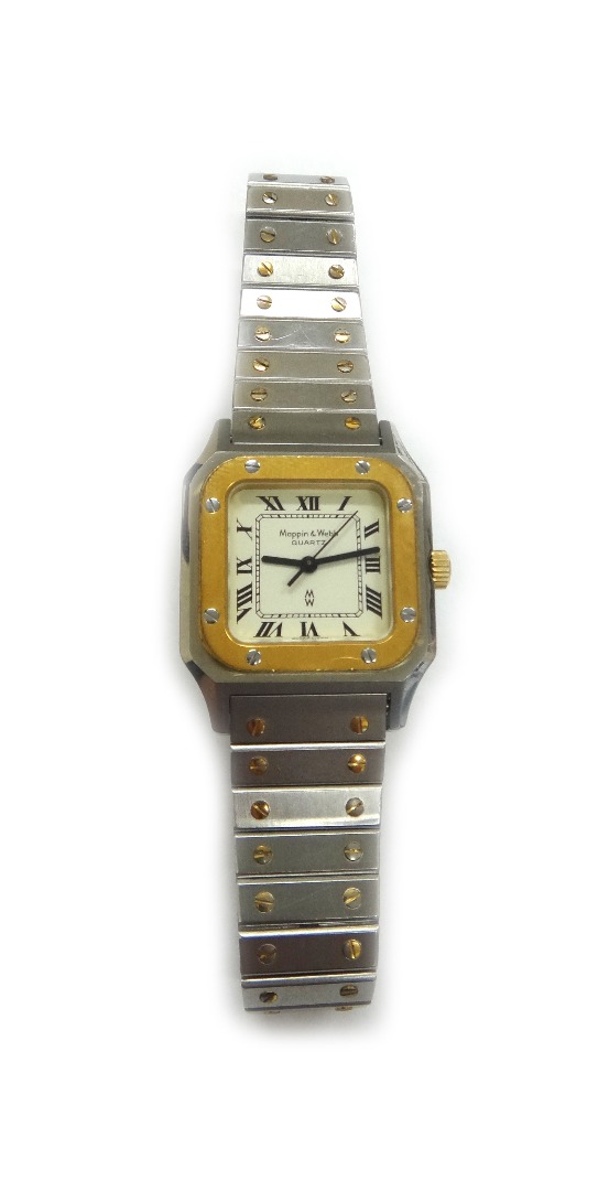 Appraisal: Mappin Webb a mid-size stainless steel and gilt bracelet watch