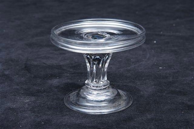 Appraisal: A MINIATURE TAZZA with silesian stem circa high