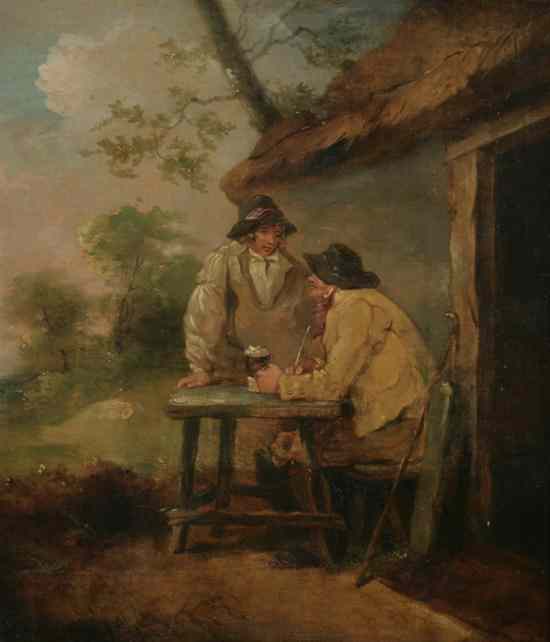 Appraisal: SCHOOL OF GEORGE MORLAND th th Century AFTERNOON ALE oil