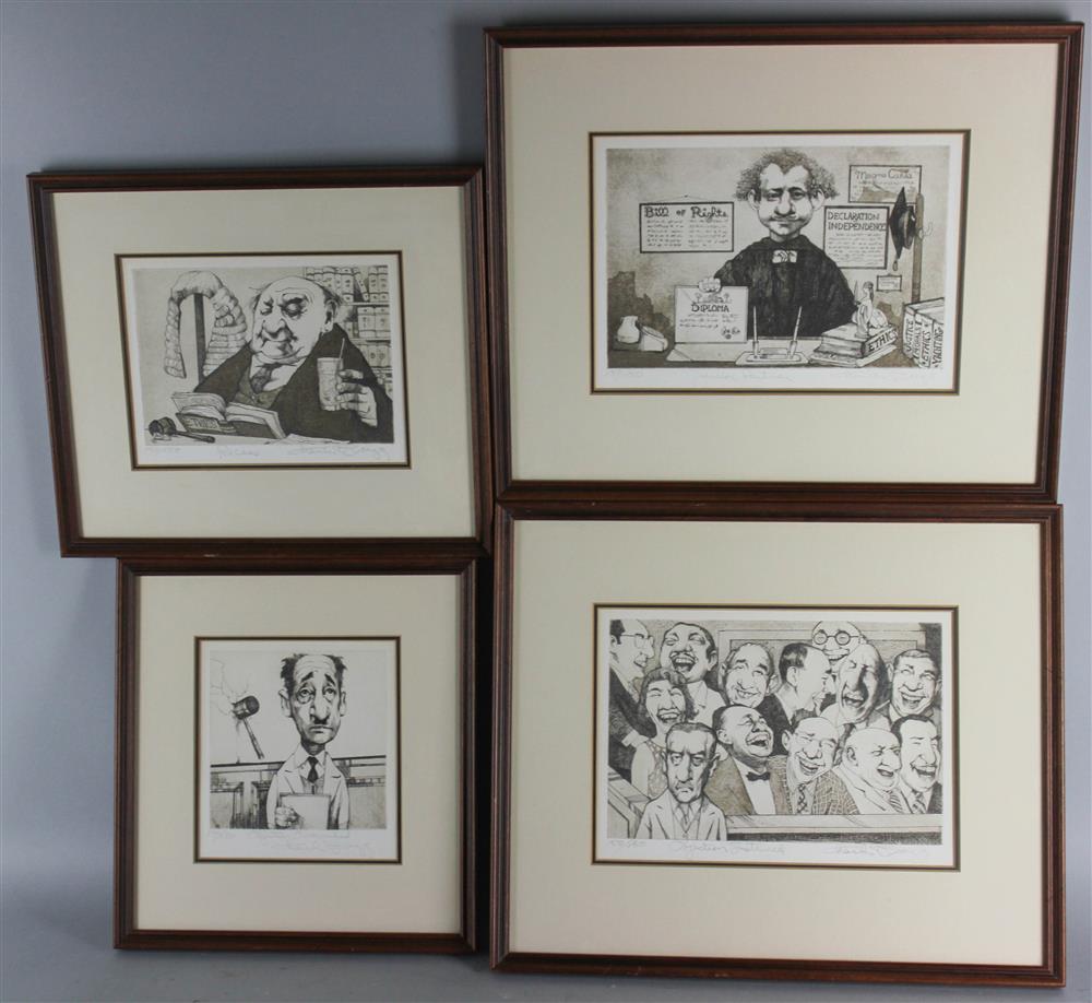 Appraisal: CHARLES BRAGG AMERICAN - JURISPRUDENCE II A SERIES OF ETCHINGS