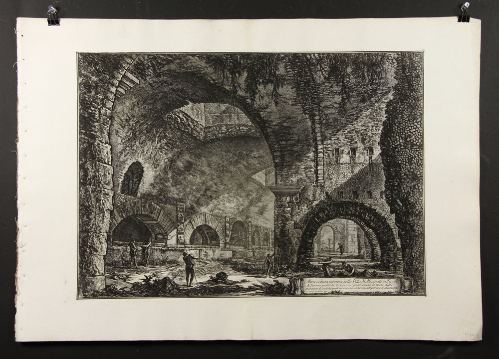 Appraisal: - Piranesi Altra Veduta Interna della Villa di Mecenate in