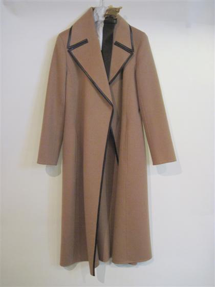 Appraisal: Lady's camel colored wool jacket CelineCalf length wool coat with