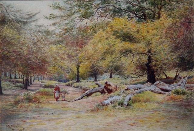 Appraisal: ARTHUR ELWELL MOFFAT exh - 'Autumn in Richmond Park' signed