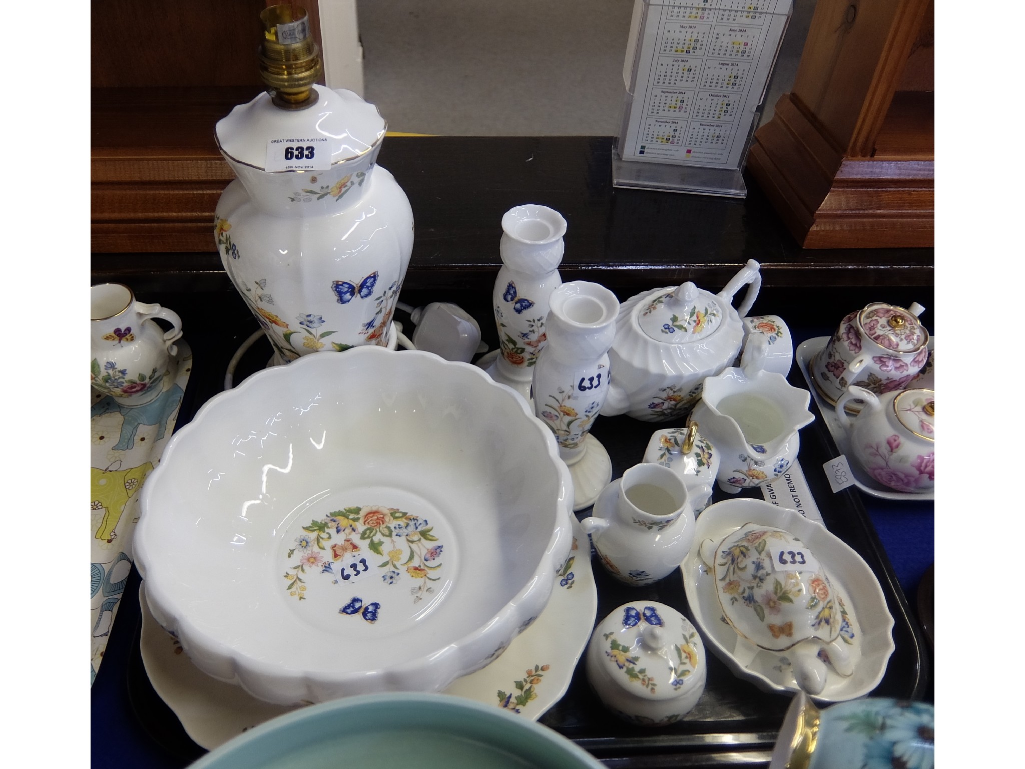 Appraisal: Aynsley Cottage Garden wares including candlesticks lamp etc