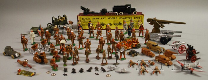 Appraisal: Group of Vintage Painted Lead and Metal Toy Military Figures