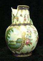 Appraisal: A Samson jug of cabbage leaf design with circular scene