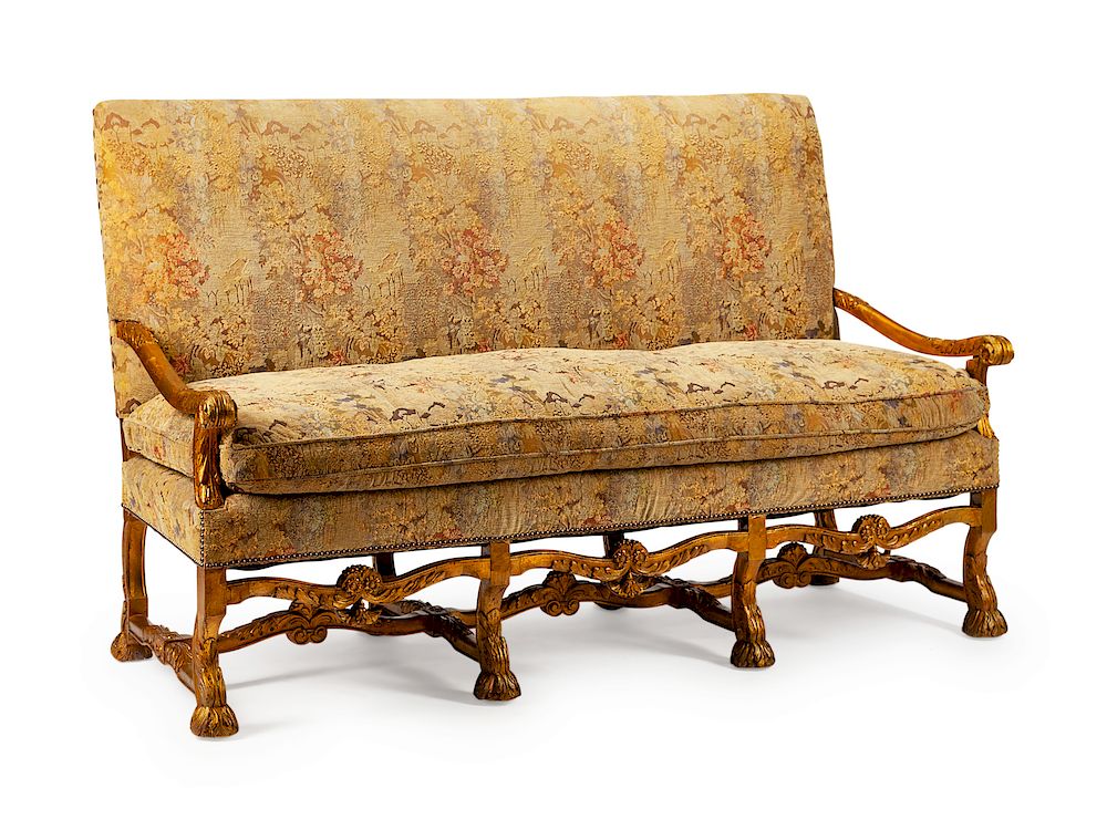 Appraisal: A Regence Style Giltwood Settee A Regence Style Giltwood Settee