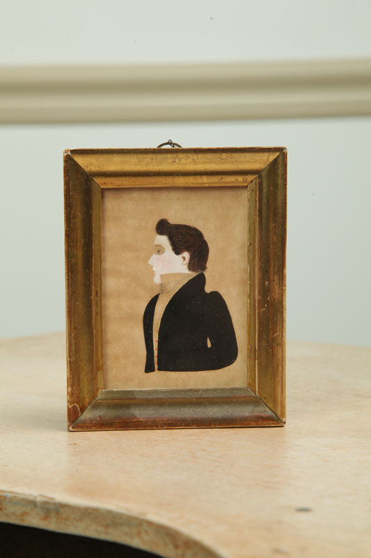 Appraisal: MINIATURE PORTRAIT OF A GENTLEMAN PROBABLY BY AMOS HOLBROOK NEW