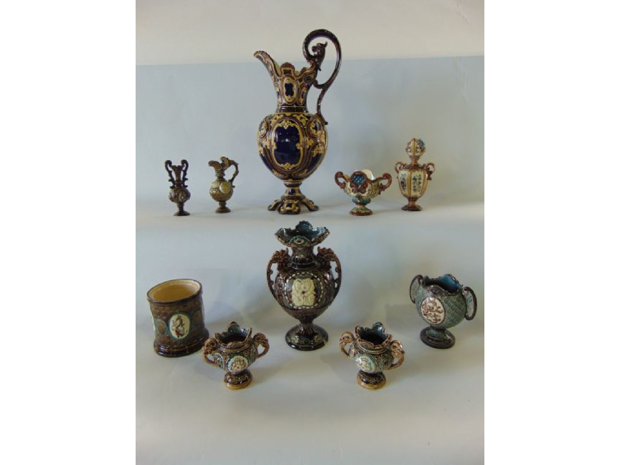 Appraisal: A collection of late th early th century German majolica