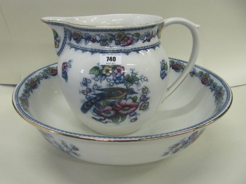 Appraisal: Losol ware 'Pekin' toilet set and two pairs of Staffordshire