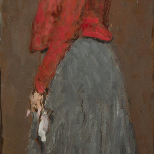 Appraisal: Gari Melchers American - The Scarlet Jacket oil on board