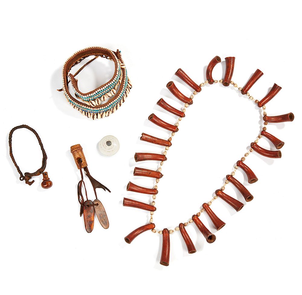 Appraisal: Rendille Kenya Ritual Objects Maasai Protection Amulet Kenya Bandolier Himba