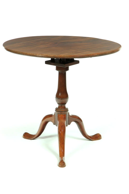 Appraisal: CHIPPENDALE TILT-TOP TEA TABLE American or English th century mahogany