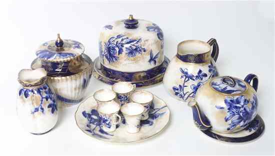 Appraisal: A Doulton Burslem Flow Blue Porcelain Partial Tea Service comprising