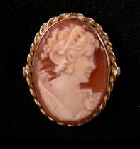 Appraisal: Ladies Cameo Ring Ladies cameo ring features a silhouette of