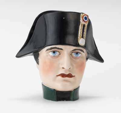 Appraisal: Large Napoleon Head Tobacco Jar Porcelain with polychrome enamels and