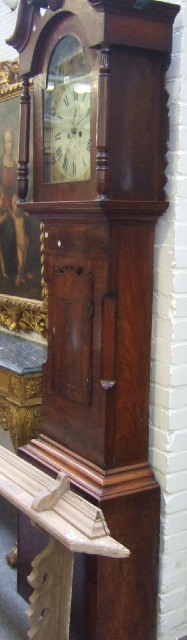 Appraisal: A th century eight day longcase clock with cut down