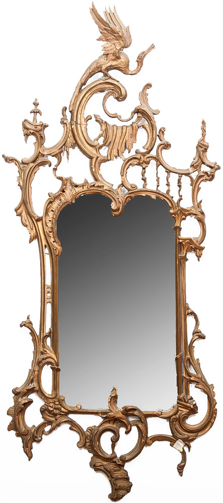 Appraisal: George III Style Giltwood Mirror Mid- th Century ft in