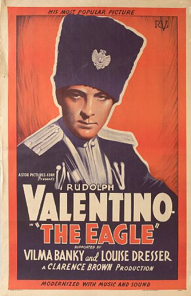 Appraisal: The Eagle Astor Pictures R- s one-sheet condition B folded