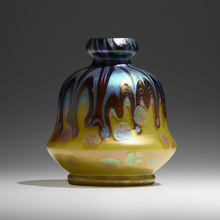 Appraisal: Franz Hofst tter for Loetz RARE PH NOMEN VASE GRE