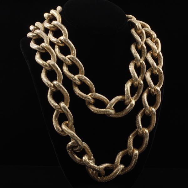 Appraisal: GIANT Coro gold-tone chain vintage designer necklace