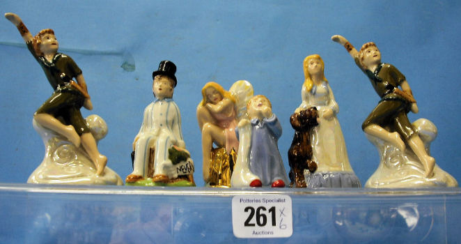 Appraisal: Wade Figures frpm the Peter Pan Collection Comprising Peter Pan