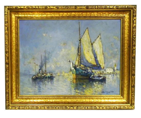 Appraisal: Arthur V Diehl American - oil on board coastal marine