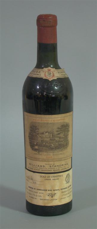 Appraisal: CHATEAU LAFITE ROTHSCHILD Provenance Estate of R W Johnny Apple