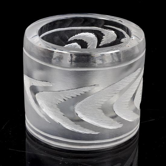 Appraisal: Sale Lot A Lalique Molded and Frosted Glass Vase second